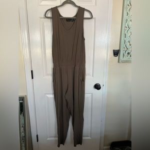 Jumpsuit w pockets large  Rachel Zoe army dark green slightly faded green